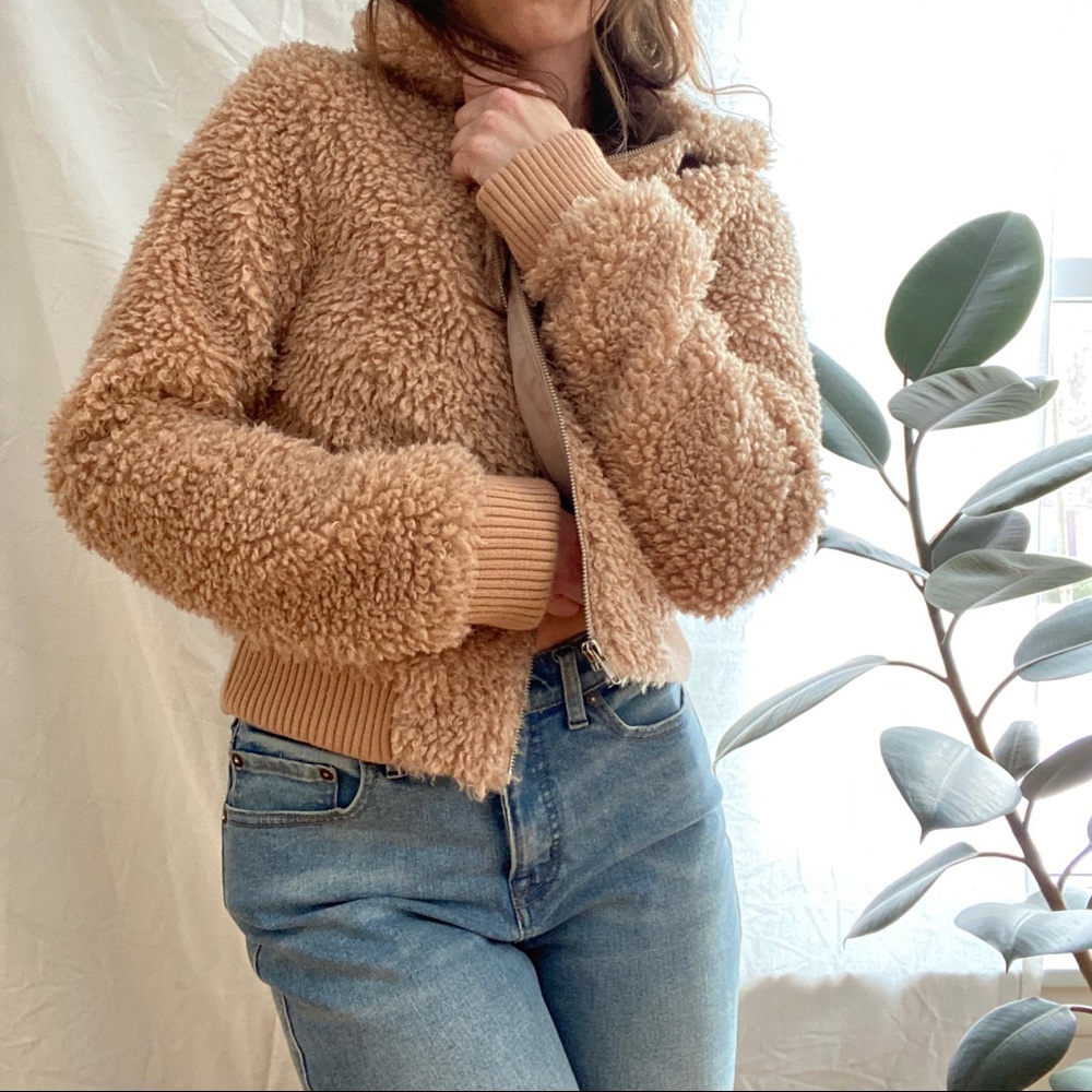 12th Tribe Lotus Blush Teddy Jacket